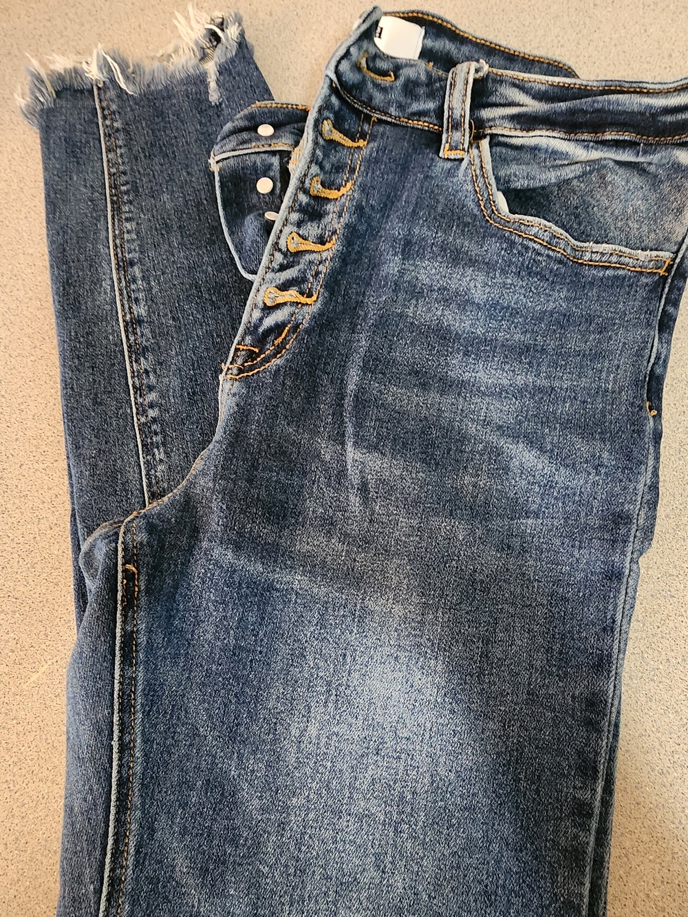 Mica High-Rise Button-Fly Dark Wash Jeans. BRAND NEW NO TAGS
